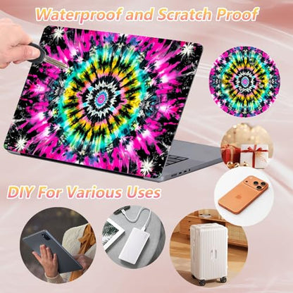 Laptop Skin Sticker Decal 12" 13" 13.3" 14" 15" 15.6",Waterproof Scratch Resistant Vinyl,Reusable Easy to Apply,for MacBook HP Dell Notebooks Netbooks Laptop,2 Wrist Pads,Colorful Print - color: Colorful Print