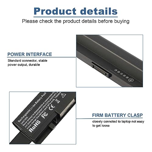 TREE.NB New 9 Cell 7800mAh Laptop Battery for Dell Studio 1735 1736 1737 KM973 RM791 US - size: Black