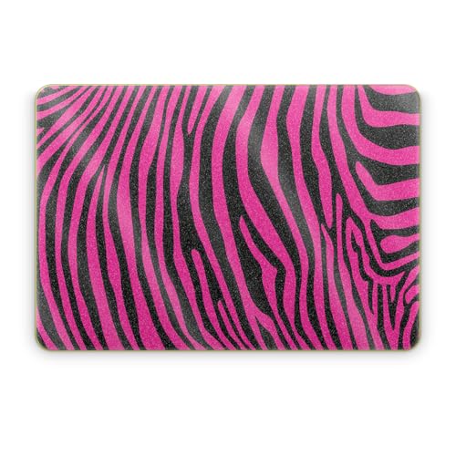 Glossy Glitter Laptop Skin Compatible with Apple MacBook Neo - Pink Zebra - Premium 3M Vinyl Protective Wrap Decal Cover - Easy to Apply | Crafted in the USA by MightySkins - color: Pink Zebra, size: MacBook Neo Full Cover Skin, style: Glossy Glitter Fini