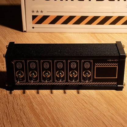 6 Ports USB Switcher, Cyberpunk USB Docking Station, with Independent Control Button, Voice Control Function, Data Transmission, for Phones, Tablets, and Gadgets