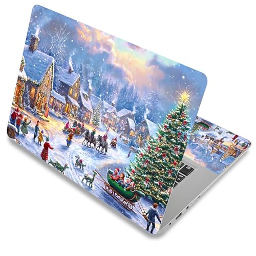 Laptop Skin Sticker Decal Cover,Beautiful Christmas with Snow | DIGTIALL Universal Laptop Skin Sticker, Waterproof Removable Notebook Decal Protector Cover for 12 13 14 15 Inch Laptops - color: Beautiful Christmas With Snow