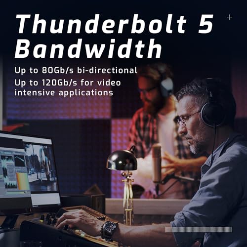 OWC Thunderbolt 5 Dock 11-Port Connectivity Solution | 4x Thunderbolt 5 80/120Gb/s - 140W PD - 2x USB-A (10Gb/s) - USB-A (5Gb/s) - 2.5GbE - SD & microSD reader - Audio in/out - size: DOCK, style: Thunderbolt 5