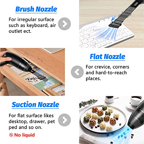 Hayousui 4.3Kpa Keyboard Vacuum Cleaner Mini Handheld Computer Vacuum | USB Rechargeable,Hepa Filter,LED Light, Pc Cleaning Kit for Car/Laptop/Sewing Machine/Desk Crumbs/Dust Cleaner