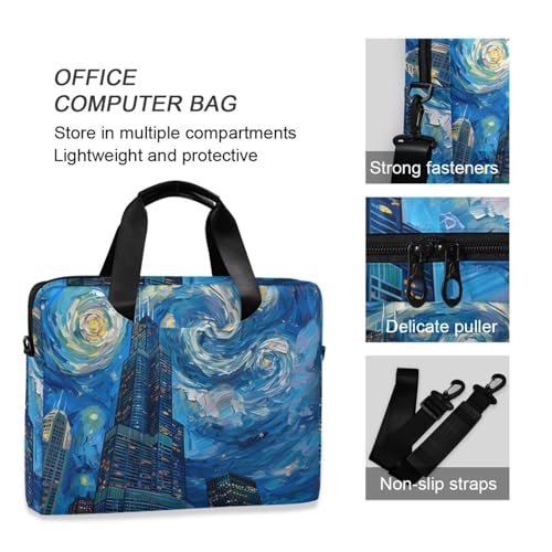 ALAZA Purple Dragon Laptop Case Bag Sleeve Portable Crossbody Messenger Briefcase w/Strap Handle, 13 14 15.6 inch - color: Multicolor6