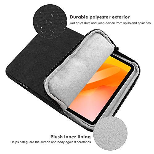 MoKo 13 Inch Tablet Sleeve Bag Polyester Padded Carrying Case Slim Design | Fits New 13inch iPad Air M4 2026, iPad Pro M5/M4/Air M3/M2 13", iPadPro 12.9", Galaxy Tab S8+/S9+ 12.4", Black - color: Black, size: 13 inch