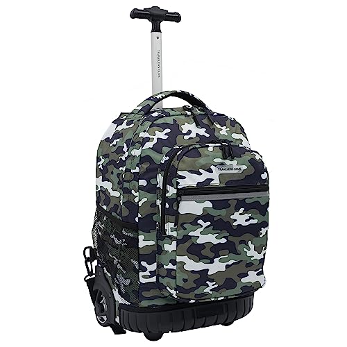 Travelers Club 18" Rolling Backpack with Shoulder Straps, Camo - color: Camo, size: 18 Inch