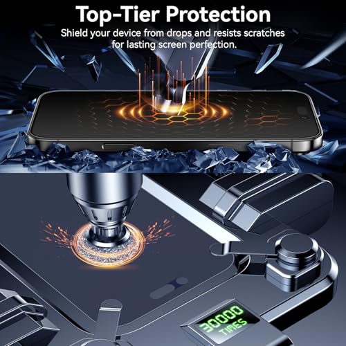 Esanik 2 Pack for iPhone 15 Pro Matte Privacy Glass Screen Protector Anti-Glare & Anti-Spy,Anti-Reflection, Smooth as Silk, Military-Grade 9H Hardness,Flawless Fit Tray
