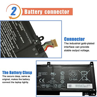 ASODI 45Wh RH03XL M01524-1D1 M02027-005 Laptop Battery Compatible with HP ProBook 430 440 445 450 630 640 650 G8 Series HSTNN-IB9Q HSTNN-OB1T HSTNN-DB0B HSTNN-UB7X M01524-2B1 M01524-AC1 11.4V 3790mAh - size: 12.17*4.41*1.26 inches RH03XL