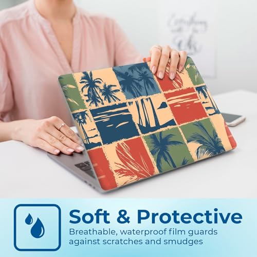 Reusable Universal Laptop Skin Sticker, Cut to Fit for 11.6–15.6 Inch Laptops, Waterproof Protective Film, No-Residue - Palm Stamp - color: Palm Stamp