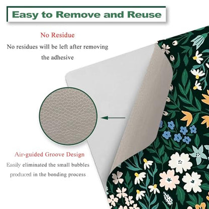 Laptop Skin Sticker Cover Decal, 12 13 13.3 14 15 15.4 15.6 inch Laptop Notebook Vinyl Skin Sticker Cover Art Protector, Green Flower Plants - color: Green Flower Plants