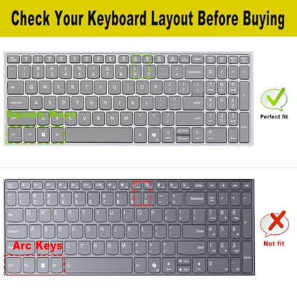 Keyboard Skin for 2025 Lenovo IdeaPad Slim 5 5i 16AHP10 16AKP10 16IRH10R 16'', IdeaPad Slim 3 3i 3X 16 15" 16ARP10 16IRH10 15AHP10 15IRU10 15Q8X10 15IRH10-Clear - color: Clear