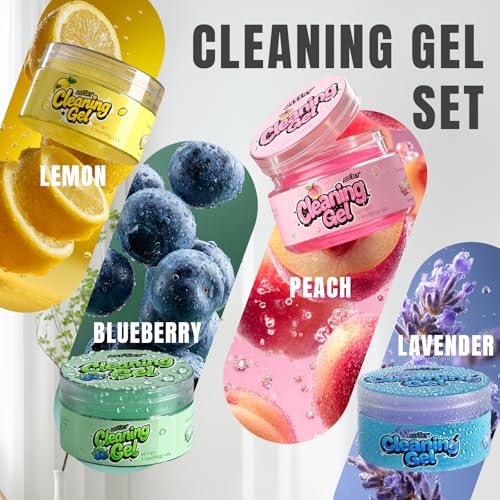 ASFSKY Car Cleaning Gel 4 Pack | Dust Cleaning Putty for Car Interior, Keyboard Dust Remover, Universal Cleaning Gel - color: colorful 4 pack
