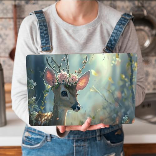 Universal Laptop Skin Sticker with 2 Wrist Pad Skins, Waterproof Scratch Resistant Vinyl Laptop Cover Decal, Cut to Fit for 11–15.6 Inch MacBook HP Dell Lenovo, Baby Deer - color: Baby Deer