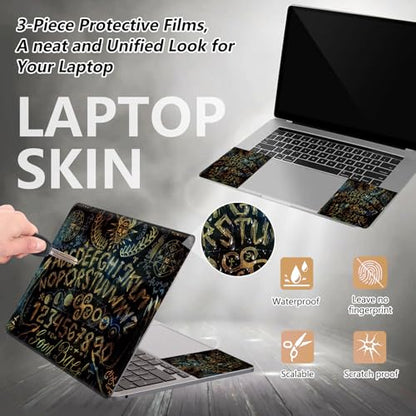 Laptop Skin Sticker for 12.1”-15.6“ Laptops (Fits 13”, 13.3”, 14”, 15”, 15.4”) | Protective Universal Reusable Vinyl Art Decal Cover | Waterproof & Scratch-Resistant-Spirit Ouija Board - color: Spirit Ouija Board