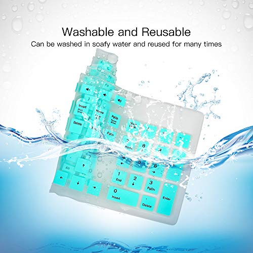 Keyboard Cover for Dell KB216 KB216p Wired & Dell KM636 Wireless Keyboard/Dell Optiplex 5250 3050 3240 5460 7450 7050/Dell Inspiron AIO 3475/3670/3477 All-in one Desktop Keyboard Skin, Mint Green - color: Mint Green