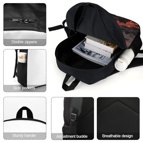 Volcano Wonder 17 Inch Laptop Backpack for Men Women Travel Daypack with Pockets Work Bag for Office
