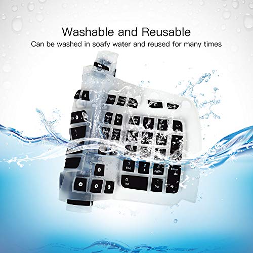 Keyboard Cover for Logitech K350 MK570 MK550 Keyboard Skin for Logitech K350 MK550 MK570 Wireless Wave Keyboard Cover Protective Skin Accessories, Black - color: Black