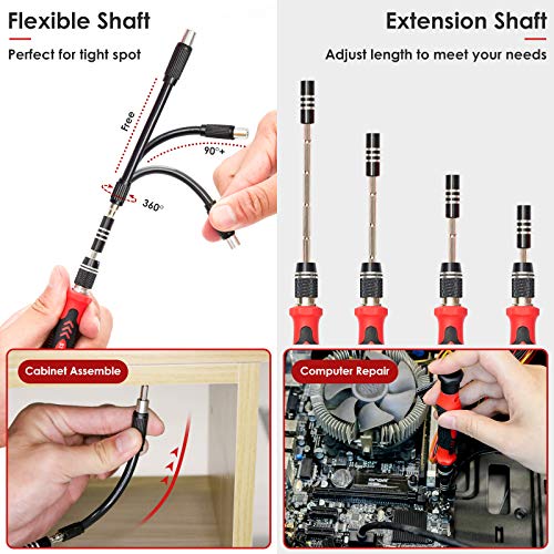 STREBITO Screwdriver Sets 142-Piece Electronics Precision Screwdriver with 120 Bits Magnetic Repair Tool Kit for iPhone, MacBook, Coumputer, Laptop, Tablet, PS4, Xbox, Nintendo, Eyeglasses, Jewelers | 120 Bits Magnetic Repair Tool Kit for iPhone, MacBook,