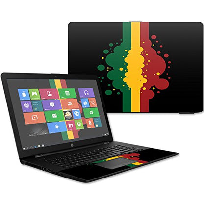 MightySkins Skin Compatible with HP 17t Laptop 17.3" (2017) - Rasta Flag | Protective, Durable, and Unique Vinyl Decal wrap Cover | Easy to Apply, Remove, and Change Styles | Made in The USA - color: Rasta Flag