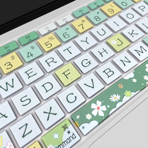 Silicone Keyboard Cover for MacBook Air 13 inch 2021 2020 Model A2179 A2337 M1 Chip, Spring Flowers - color: Spring Flowers