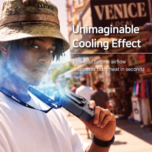 Claymore Clip Fan Plus Portable Wearable Shirt & Belt Clip Fan, Quiet BLDC Motor USB-C Rechargeable Personal Cooling Fan, Hands-Free Compact Pocket Fan for Outdoor Work, Golf, Camping, Travel