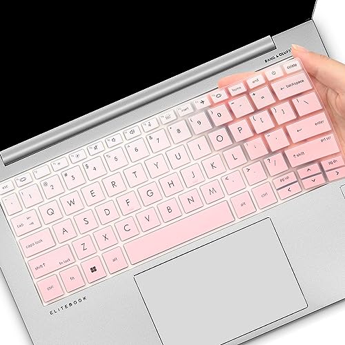 Keyboard Cover for HP EliteBook 830 835 840 845 1040 G9 G10 13.3 14 inch Laptop Accessories Keyboard Protective Skin (Not fit The 830/840/845/1040 G8 G7 G6 G5 G4 G3) -Ombrepink - color: Ombrepink