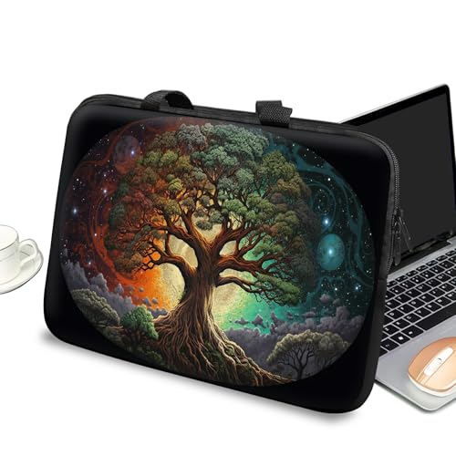 Universal Laptop Case Sleeve 10 inch with Handle and Zipper, Kids Tablet Carrying Case Messenger Bag Portable Tote Bag for 7-10 inch iPad/Notebook/eBook/Readers, Garden of Eden - color: Garden of Eden, size: 10 inch
