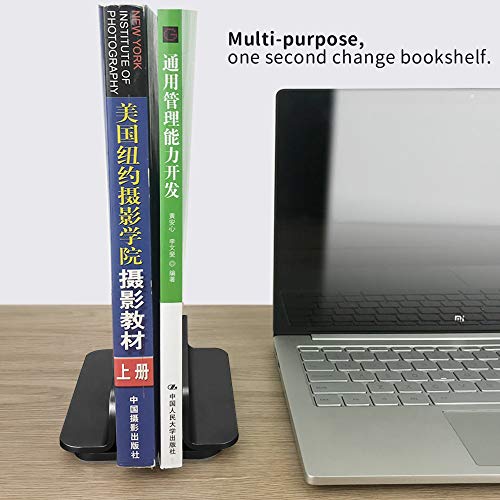 DrewChan Aluminum Vertical Stand with Adjustable Width Base, Fits All MacBook, Surface, Chromebook and Gaming Laptops (up to 17.3 inches), Black