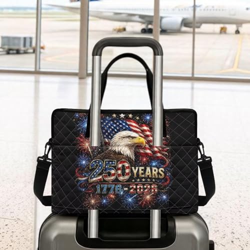 Laptop Sleeve, Laptop Cover with Adjustable Strap Computer Bag Tablet Notebook Sleeves Handbag Messenger Briefcase - color: Usa 250th Birthday