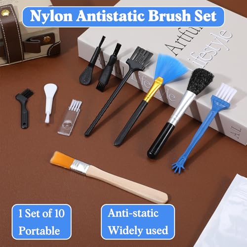 10 Pcs Keyboard Cleaning Brush,Shimmeroo Electronic Cleaning Brush Anti Static Duster Brushes for Computer Keyboard Electronic Devices Tight Spaces