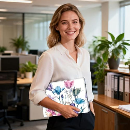Universal Laptop Skin Sticker Decal for 11.6”12" 13" 13.3" 14" 15" 15.4" 15.6" Reusable Waterproof Scratch-Scratch Resistant Protective Vinyl Laptop Notebook Skin Stickers - Colorful Flowers - color: Colorful Flowers