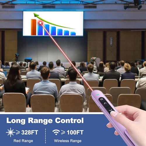 QUI Presenter Clicker USB A&C Bundle | Pen-Shaped Purple & Remote-Shaped Pink