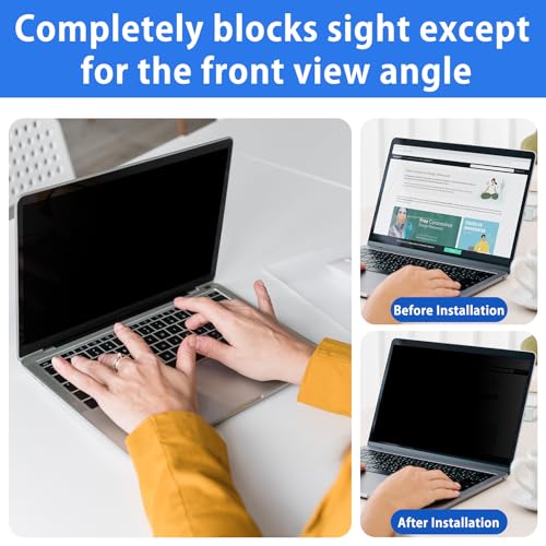 For 14 Inch 16:10 Laptop Privacy Screen Protector | Removable for Lenovo/HP/Dell/Acer/ASUS/Samsung & Other 14 Inch 16:10 Laptops Anti-fingerprint, Anti-Glare, Anti-scratch - size: 14 Inch 16:10