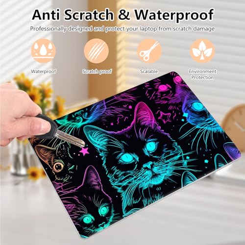 Laptop Skin Sticker Decal 15.6 Inch,12 13 13.3 14 15 15.6 in Laptop Netbook Skins for Notebook,Art Decal Removable Waterproof Scratch Resistant,Universal Vinyl Cover,Colorful Glitter Cat - color: Colorful Glitter Cat