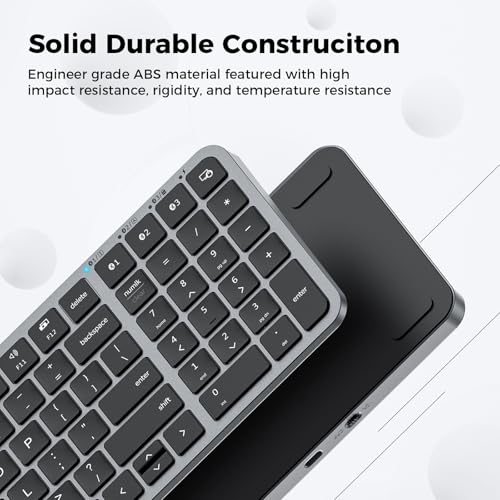 iClever Bluetooth Keyboard with Numeric Keypad - Multi-Device Support, Stable Connection, Compact Design, Enhanced Typing Experience, Perfect for MacBook, iPad, and Windows Laptops