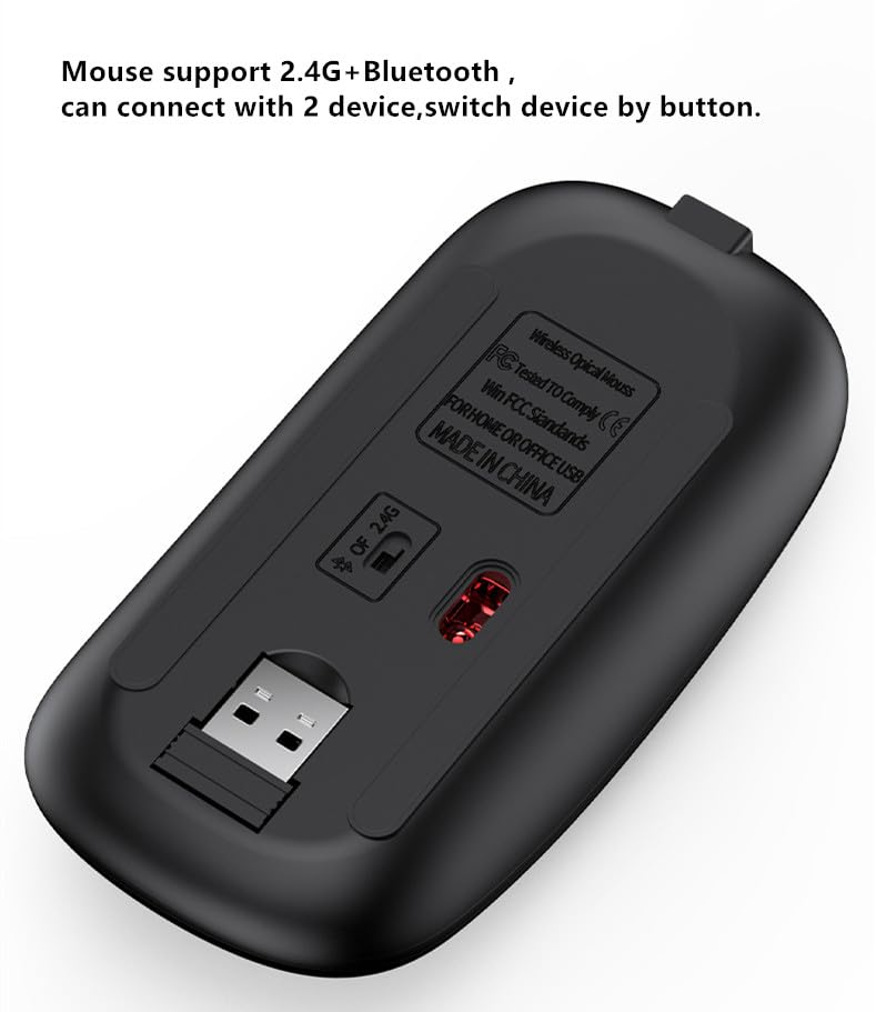 Portable mini Wireless Bluetooth Keyboard and Mouse Combo, Bluetooth 3.0/5.0/2.4G, Multi-Device pc,Laptop,Phone,ipad,Windows,iOS,Android Compatible, Rechargeable,78KEY,11.2inch Length (Gray) - color: Gray
