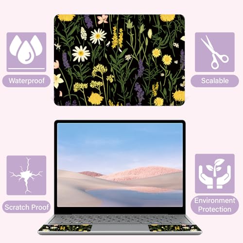 CREATCABIN Flowers Plants Laptop Skin Sticker Decal Netbook Skin Sticker Notebook Art Decal 12" 13" 13.3" 14" 15" 15.4" 15.6 Inch Laptop Protector Cover Waterproof Scratchproof Removable Easy to Apply - style: Flowers plants