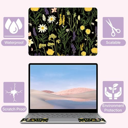 CREATCABIN Flowers Plants Laptop Skin Sticker Decal Netbook Skin Sticker Notebook Art Decal 12" 13" 13.3" 14" 15" 15.4" 15.6 Inch Laptop Protector Cover Waterproof Scratchproof Removable Easy to Apply - style: Flowers plants