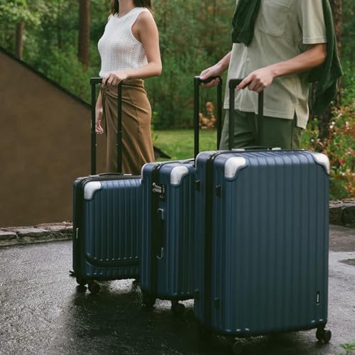 LEVEL8 Grace Luggage Sets Hardshell Suitcase with Wheels, Sturdy Large Suitcase Tsa Lock 20 Inch Expandable Carry on 24 Inch 28 Inch Checked Luggage, 3-Piece Set (20/24/28), Blue - color: Blue, size: 3-Piece Set (20/24/28)