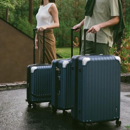 LEVEL8 Grace Luggage Sets Hardshell Suitcase with Wheels, Sturdy Large Suitcase Tsa Lock 20 Inch Expandable Carry on 24 Inch 28 Inch Checked Luggage, 3-Piece Set (20/24/28), Blue - color: Blue, size: 3-Piece Set (20/24/28)
