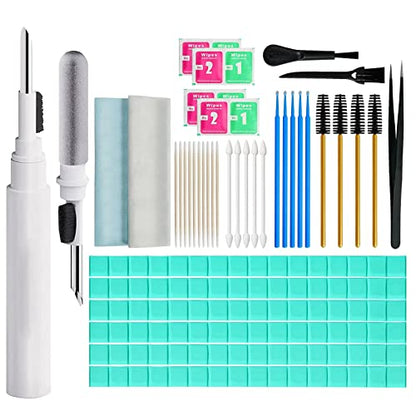 MUIIGOOD Airpods Cleaner Kit 221 Pcs Earbud Cleaning Putty Remove Ear Wax Phone Cleaning kit Cleaner Pen Brush Microfiber Cloth for Airpods Pro/1/2/3 Charging Case Headphones Camera Hearing Aids