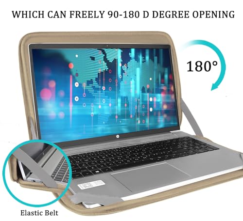 15.6 inch Laptop Sleeve, Shockproof Protective Computer Carrying Cover with Front Pocket, Briefcase Handbags Laptop Case for 15.6 inch HP, Dell, Acer, Asus, Notebook, Khaki - color: Khaki, size: 15.6 inch