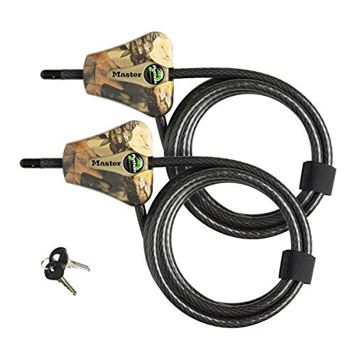 Master Lock - Keyed Alike Python Trail Camera Adjustable Camouflage Cable Locks w/4 Keys, 8418KA-2 CAMO 2-Pack - size: 2 Pack