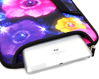 15.6-Inch Laptop Shoulder Bag Case Sleeve For 14 15" 15.6 Inch HP/Dell/Lenovo Colourful Flower - color: Colourful Flower