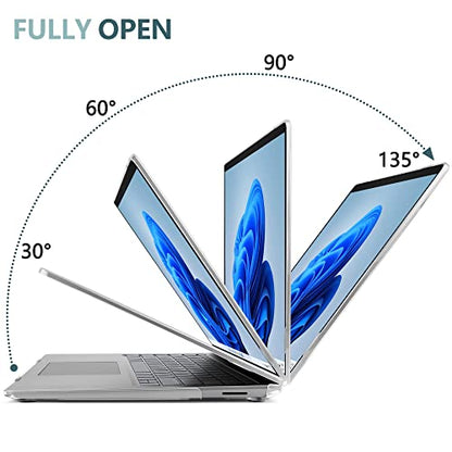 TWOLSKOO Case for 13.5" Microsoft Surface Laptop 5/4/3 with Metal Palm Rest Model 1951/1868, Plastic Hard Shell Case with Screen Protector + Keyboard Cover + Dust Plug, Botanical Illustration