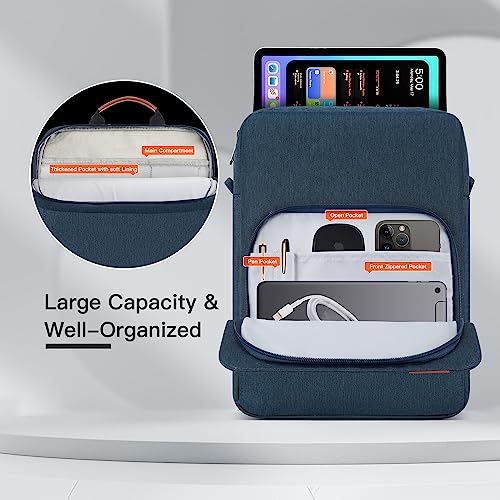 12.9-13 Inch iPad Carrying Bag for 2026 13 inch iPad Air M4 M3 M2 & iPad Pro M4 M5 with Magic Keyboard, iPad Pro 12.9, Travel Shoulder Sleeve Case Bag, Navy Blue - color: Navy Blue, size: 12.9-14 inch