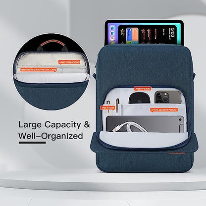 12.9-13 Inch iPad Carrying Bag for 2026 13 inch iPad Air M4 M3 M2 & iPad Pro M4 M5 with Magic Keyboard, iPad Pro 12.9, Travel Shoulder Sleeve Case Bag, Navy Blue - color: Navy Blue, size: 12.9-14 inch