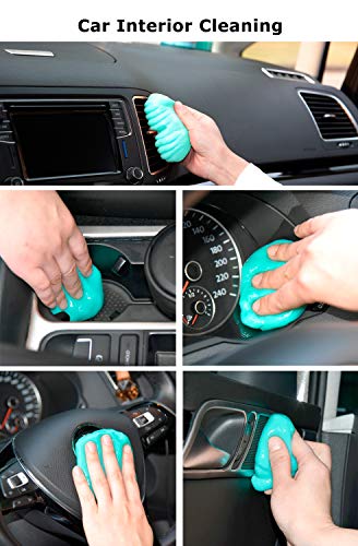 ASFSKY Keyboard Cleaning Gel Dust Removal Cleaner | For Keyboard Crevices, Car Interior, Office and Electronics - color: Green