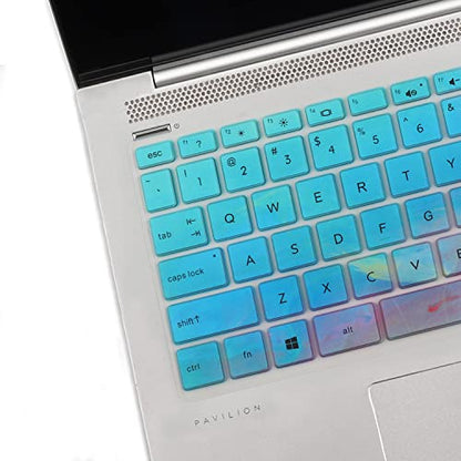 Keyboard Cover for HP Pavilion/HP Laptop 14-dk 14m-dh 14-dq 14-cd/ce/cf 14-dq0052dx dq2053cl dq0002dx 14-dq5043cl 14-cf2112wm 14-dk1003dx 14-ce3065st 14-fq0039ms 14-dh2097nr 14t-dq200 dq300 - color: Colorful