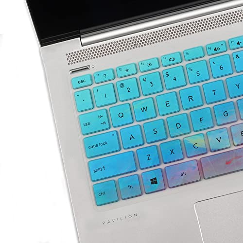 Keyboard Cover for HP Pavilion/HP Laptop 14-dk 14m-dh 14-dq 14-cd/ce/cf 14-dq0052dx dq2053cl dq0002dx 14-dq5043cl 14-cf2112wm 14-dk1003dx 14-ce3065st 14-fq0039ms 14-dh2097nr 14t-dq200 dq300 - color: Colorful